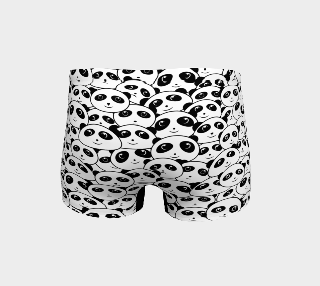 Panda Crowd Pandas Faces Cute Cartoon Pattern