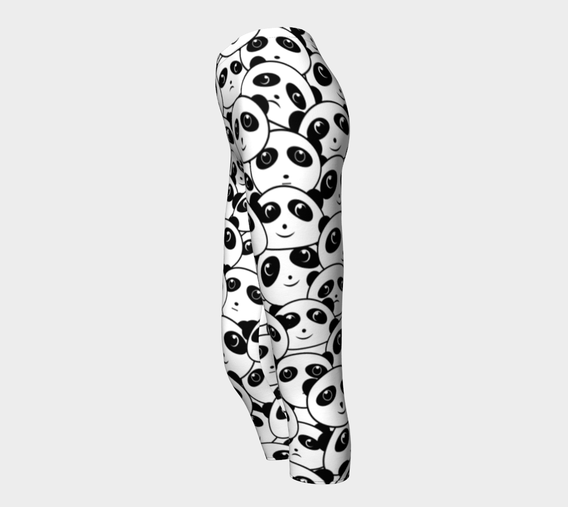 Panda Crowd Pandas Faces Cute Cartoon Pattern