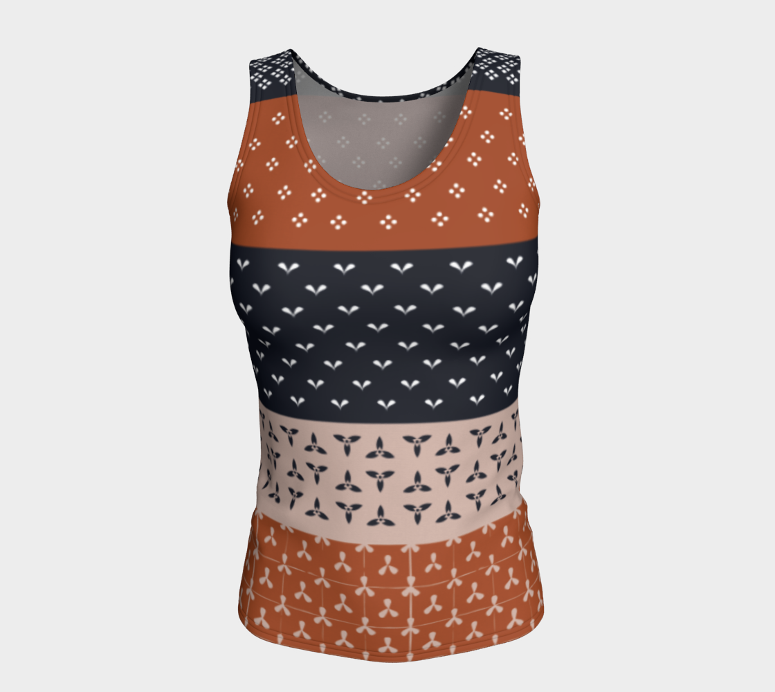 Japanese Patchwork Geometric Motif Stripes Pattern