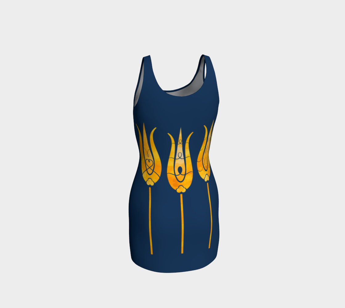 Traditional Decorative Turkish Art Golden Tulips Textured Flowers