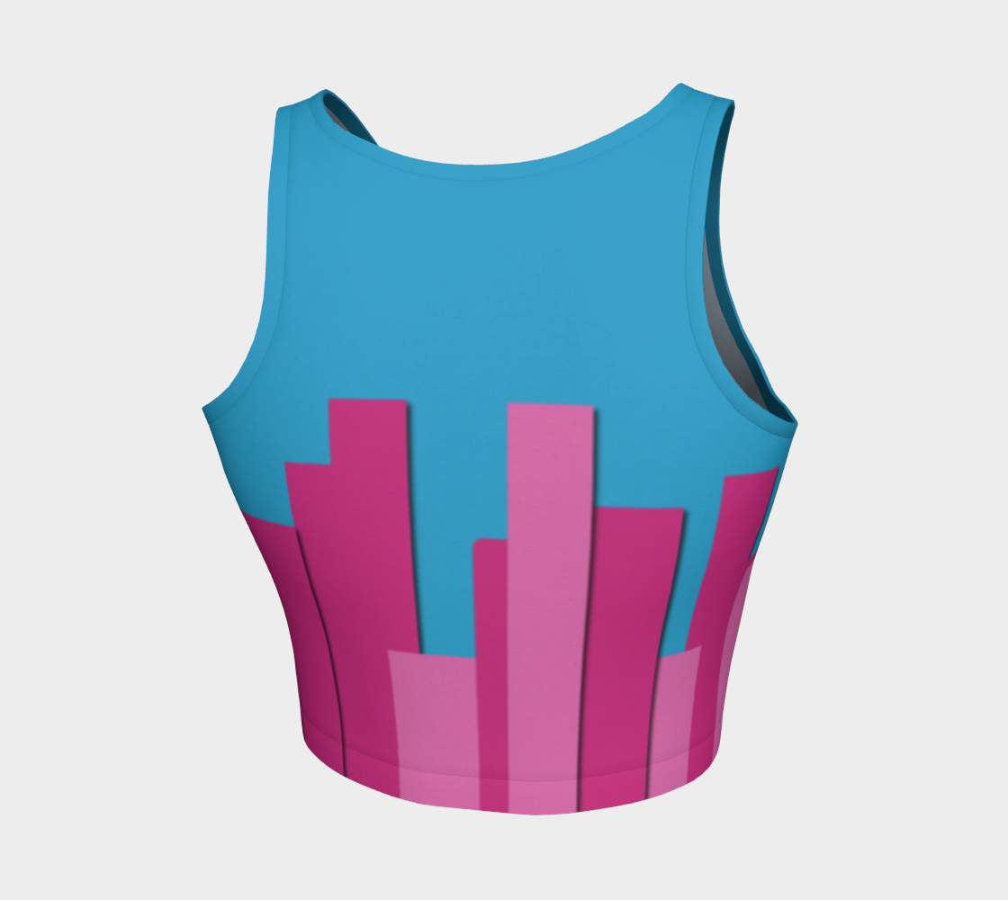 Vertical Origami Pink Stripes Blue Background Geometric Abstract