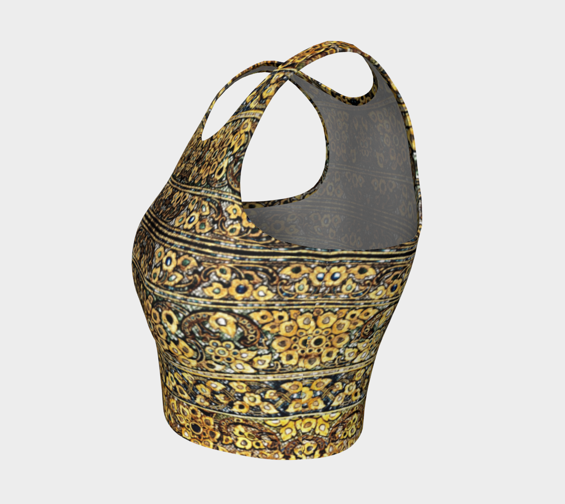 Antique Oriental Luxurious Glided Inlay floral Pattern