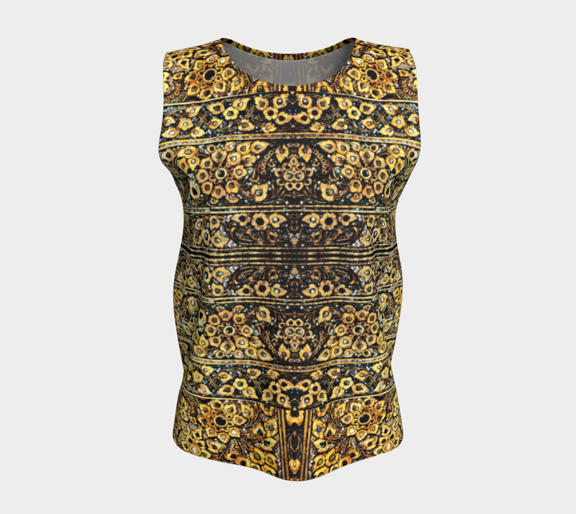 Antique Oriental Luxurious Glided Inlay floral Pattern