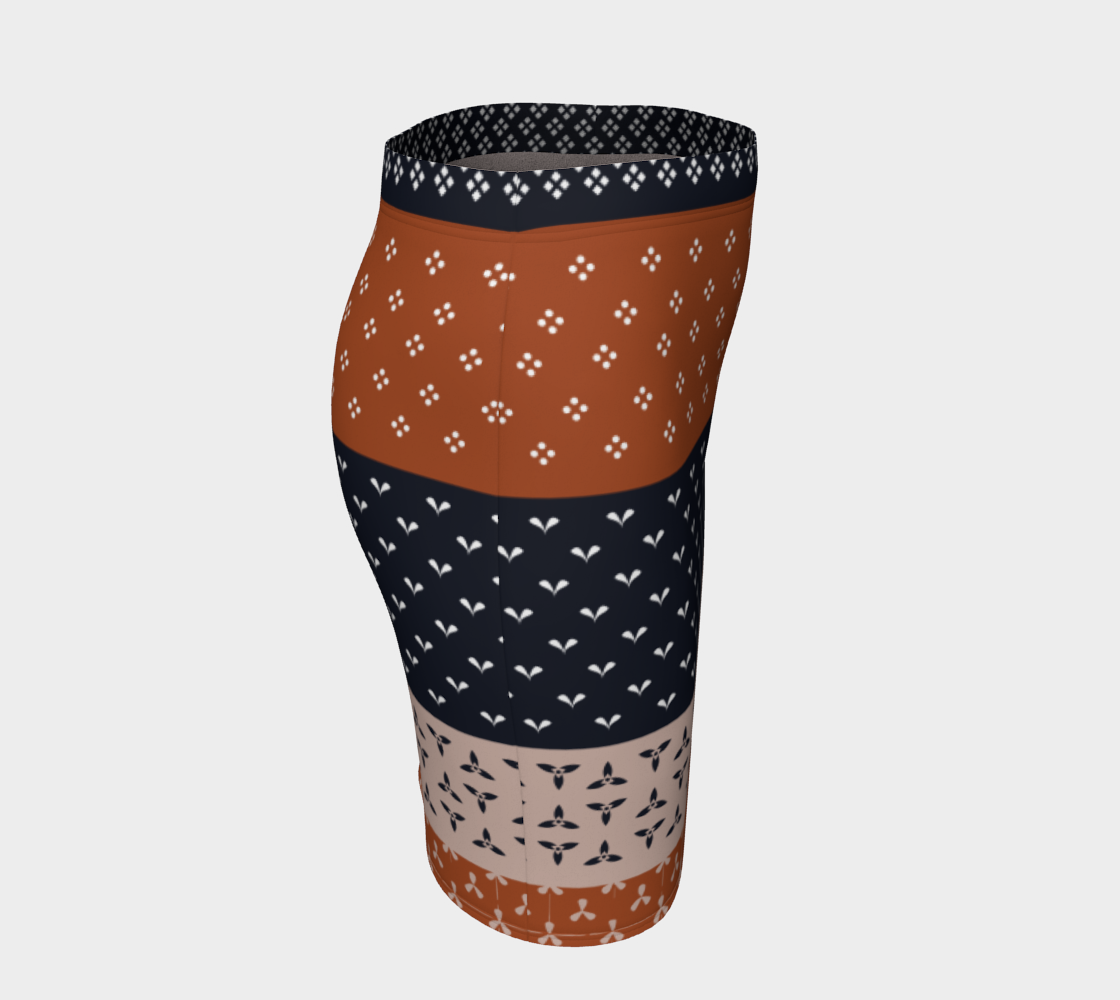 Japanese Patchwork Geometric Motif Stripes Pattern