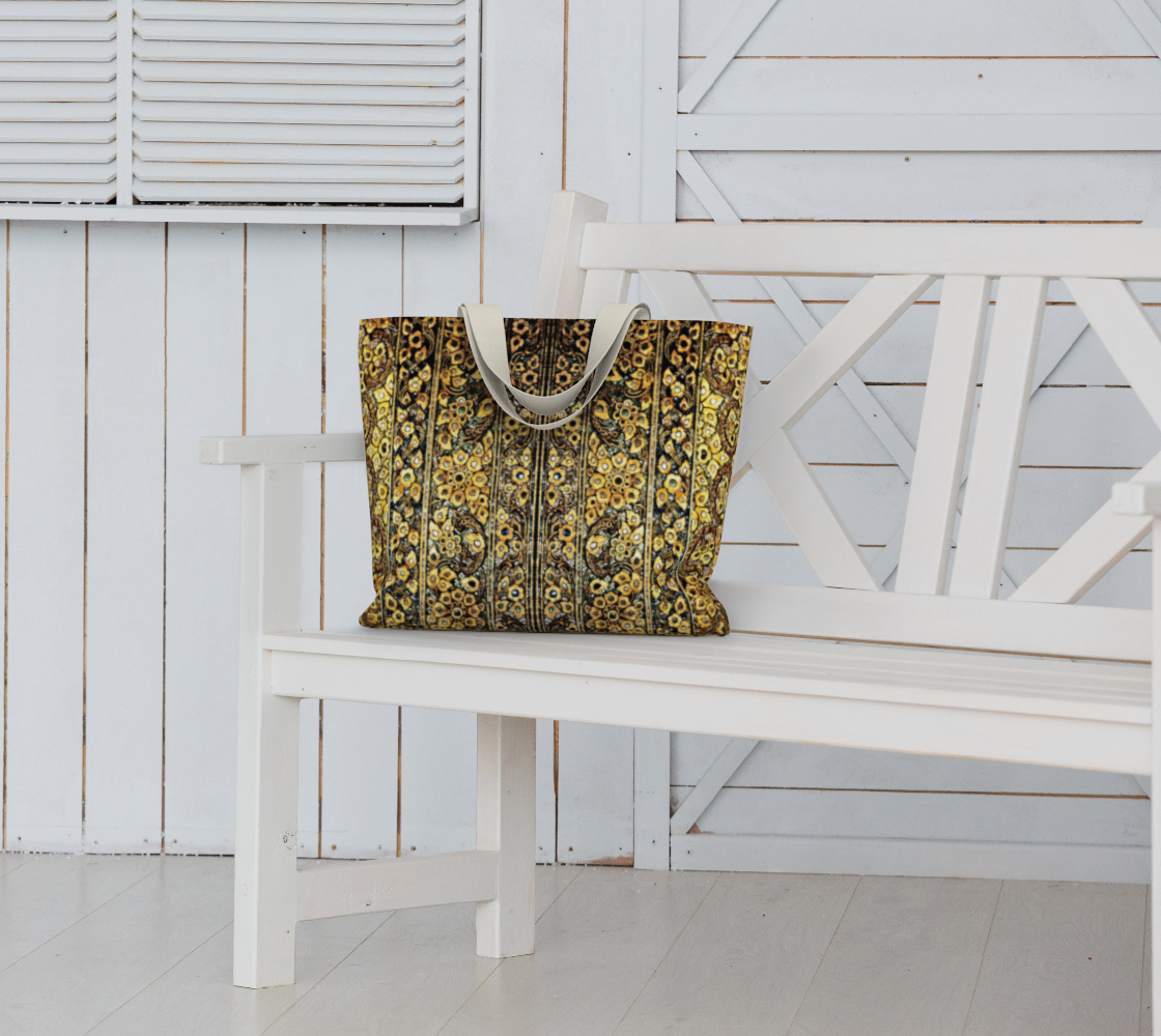 Antique Oriental Luxurious Glided Inlay floral Pattern