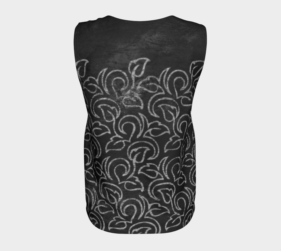 Chalk Blackboard Leaves Vintage Pattern