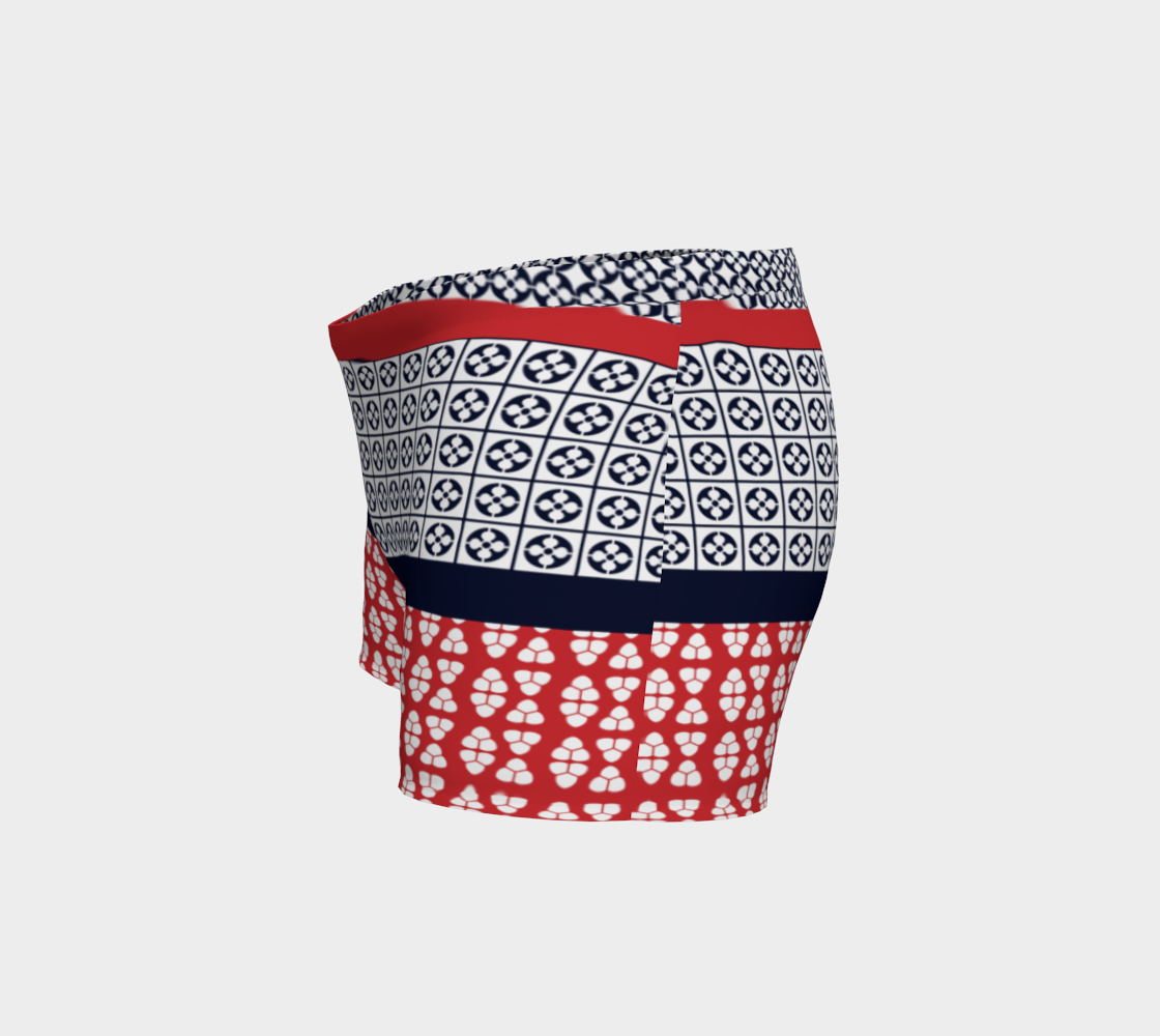 Japanese Style Ethnic Quilt Blue and Red