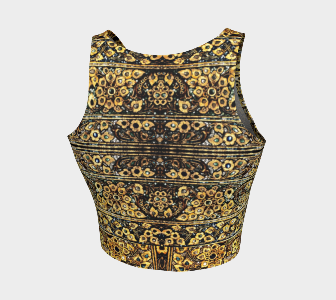 Antique Oriental Luxurious Glided Inlay floral Pattern