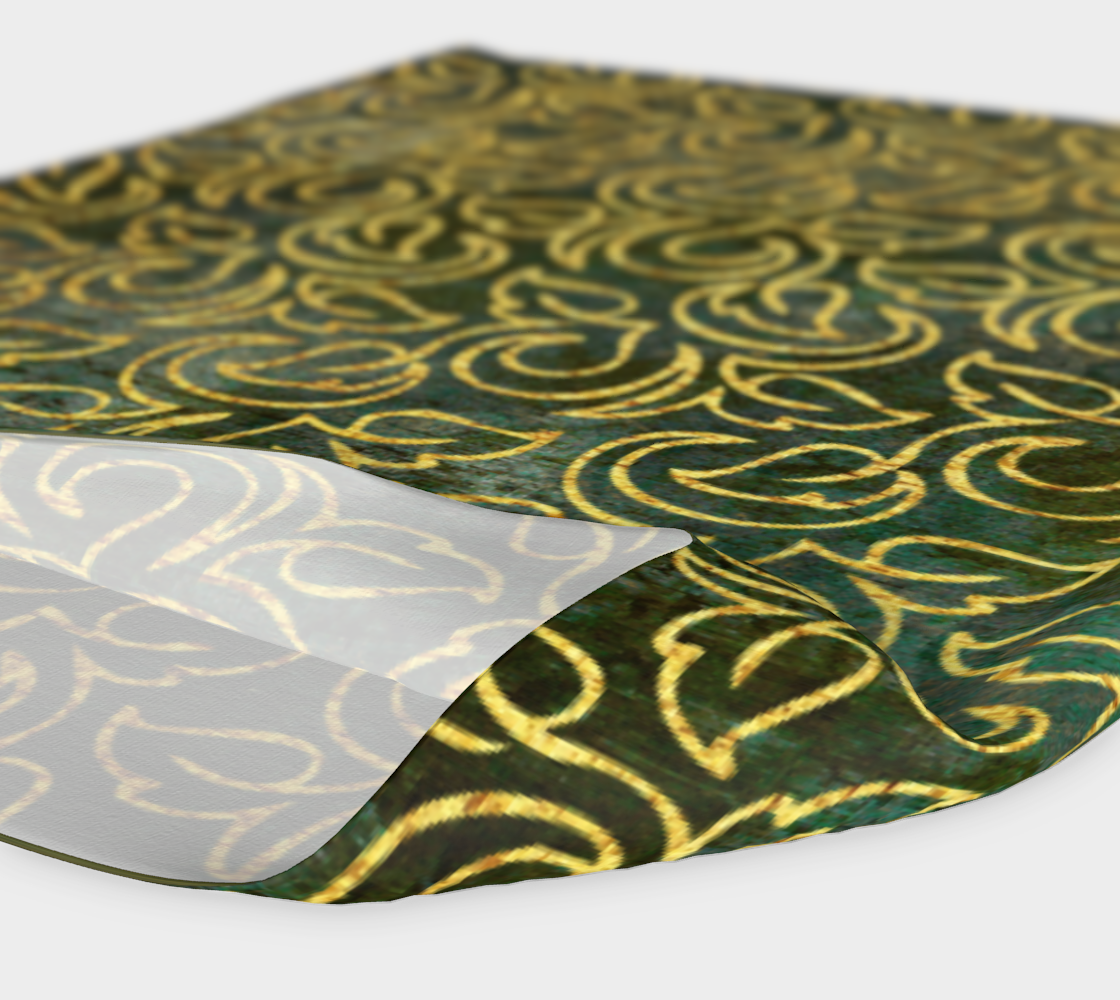 Classic Shabby-chic Damask Golden Leaves Pattern