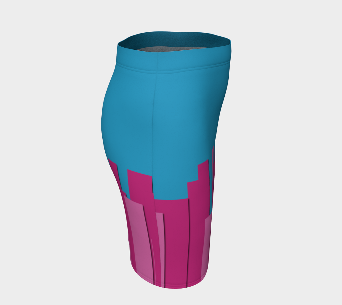 Vertical Origami Pink Stripes Blue Background Geometric Abstract