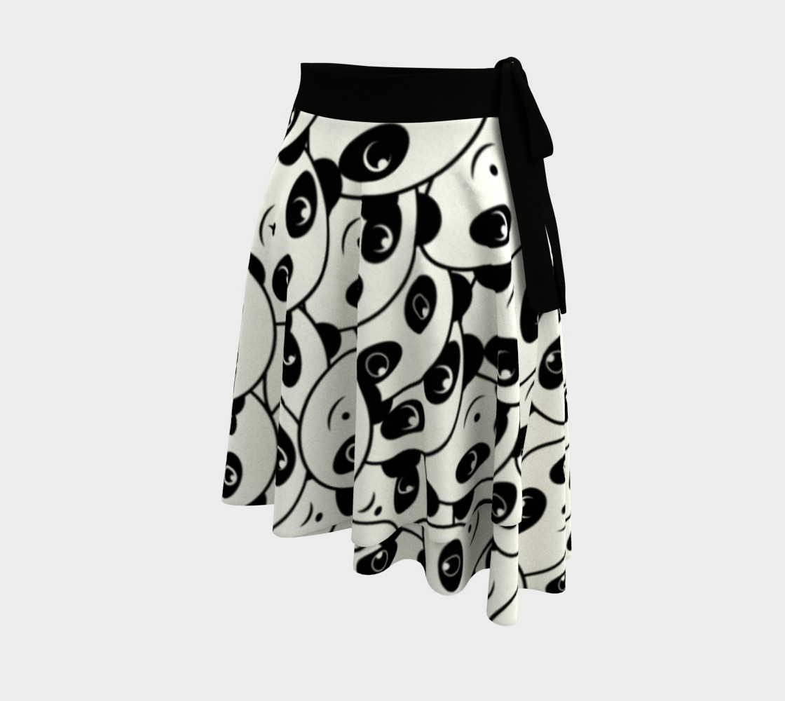 Panda Crowd Pandas Faces Cute Cartoon Pattern