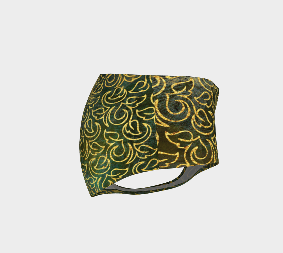 Classic Shabby-chic Damask Golden Leaves Pattern