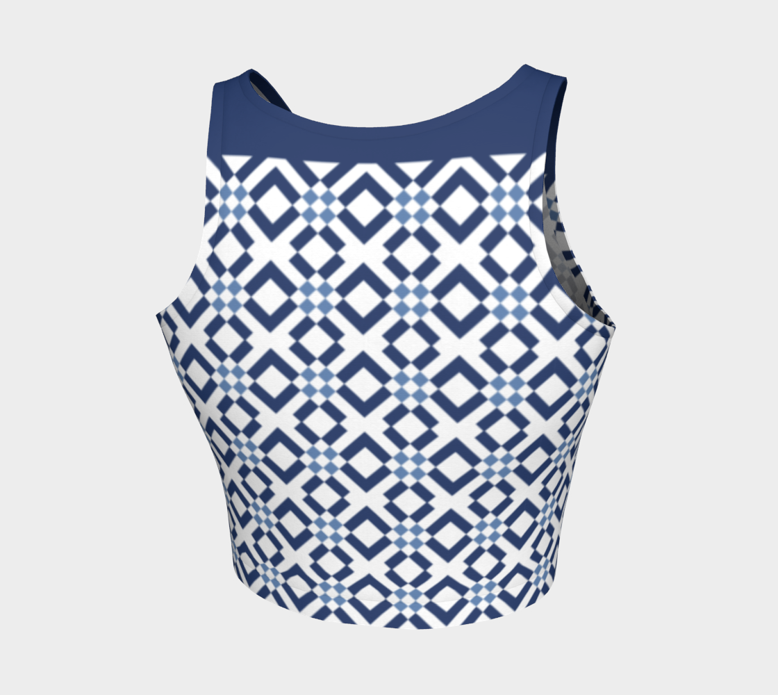 Classic Checkered Pattern Dark and Light Blue