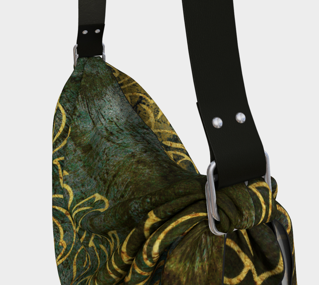 Classic Shabby-chic Damask Golden Leaves Pattern