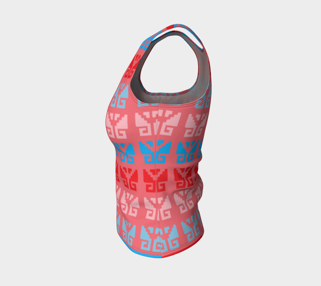 Aztec Ethnic Motif Pattern Pink Blue