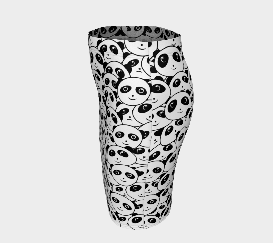 Panda Crowd Pandas Faces Cute Cartoon Pattern skirt