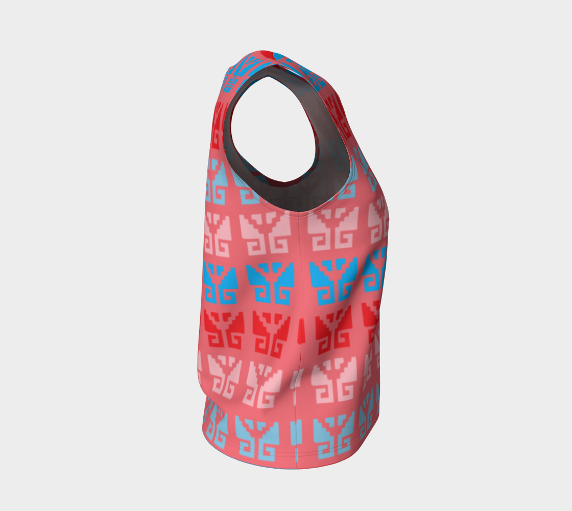 Aztec Ethnic Motif Pattern Pink Blue