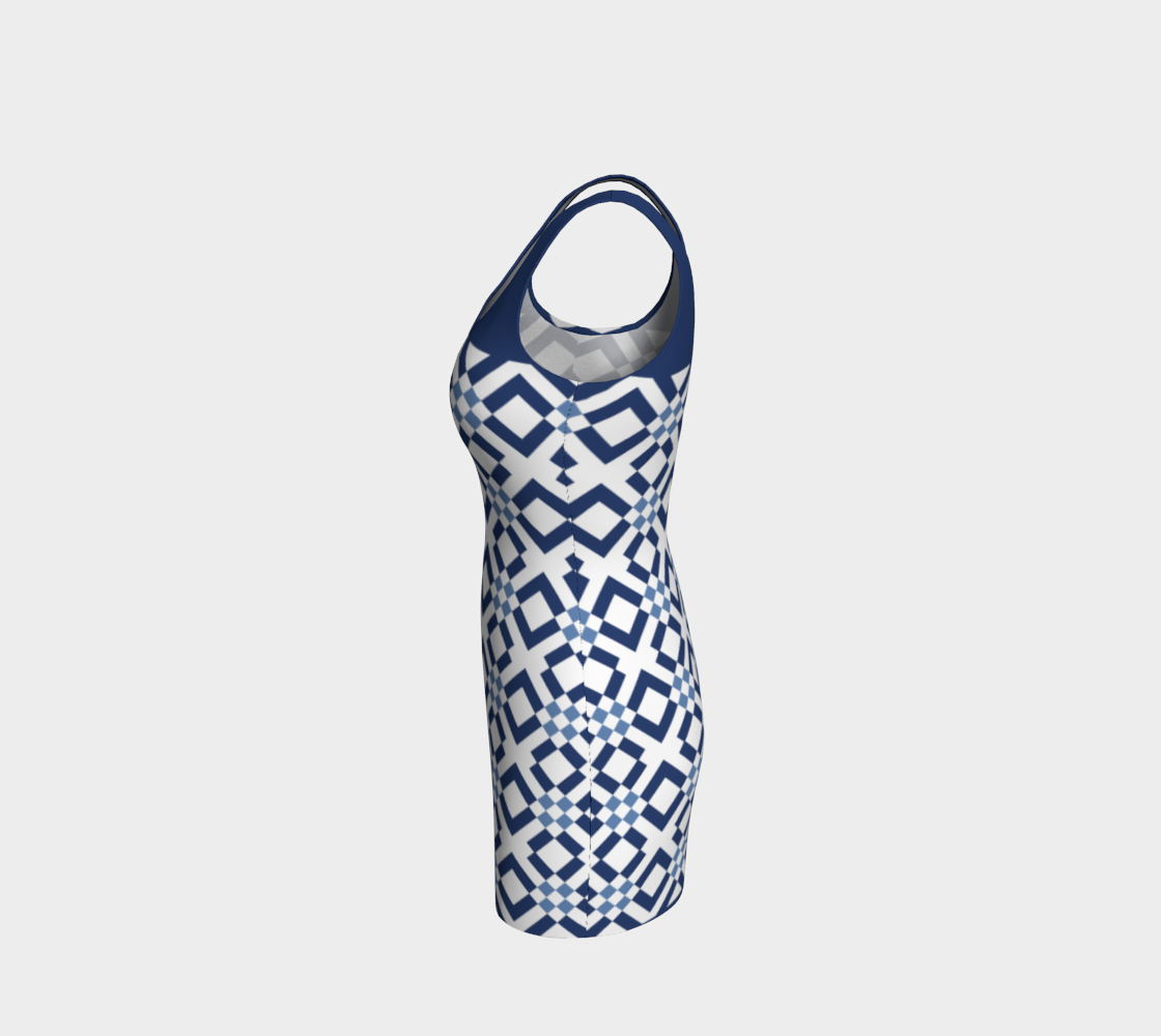 Classic Checkered Pattern Dark and Light Blue