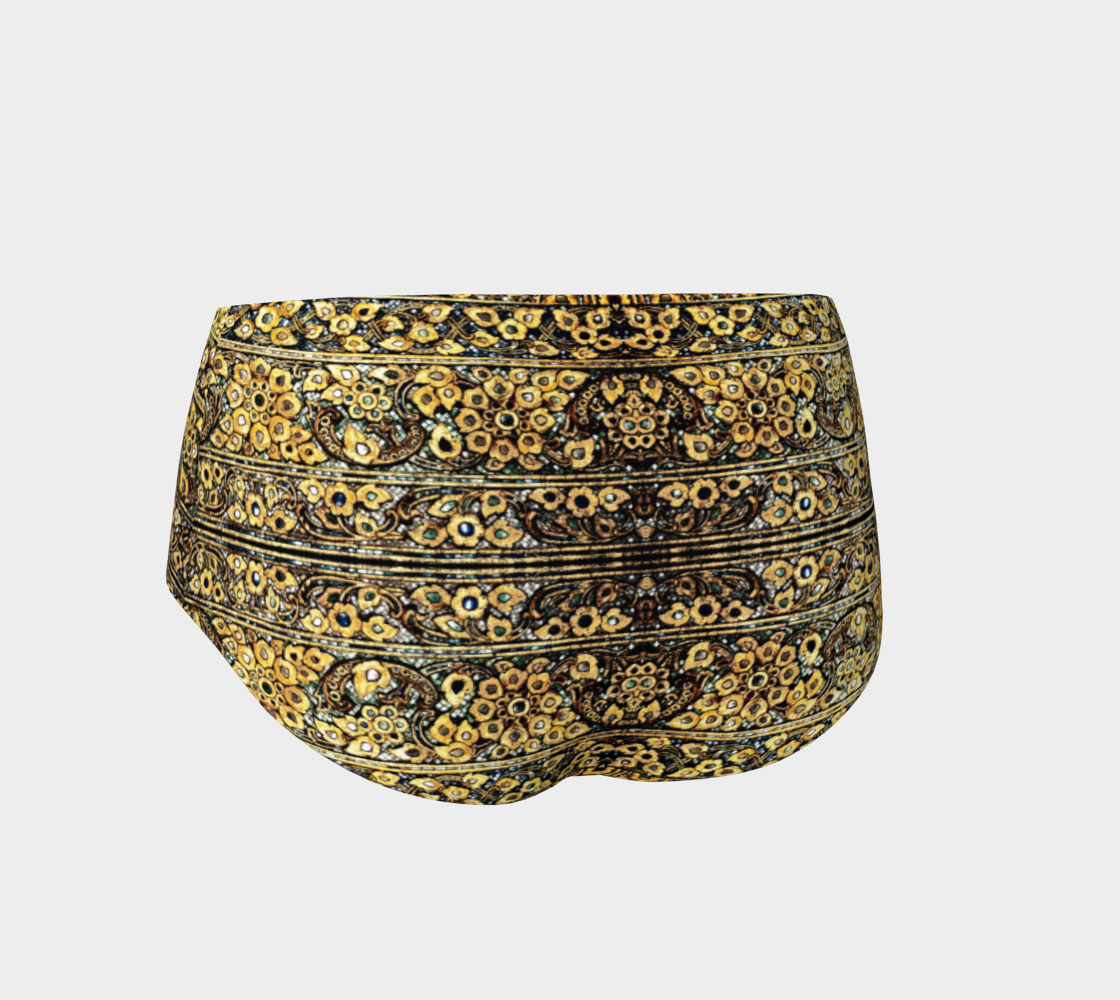 Antique Oriental Luxurious Glided Inlay floral Pattern