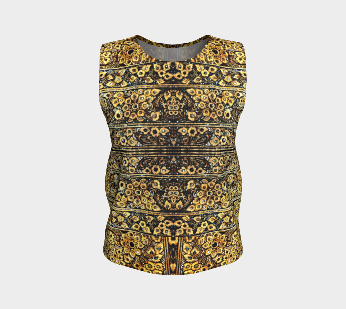 Antique Oriental Luxurious Glided Inlay floral Pattern