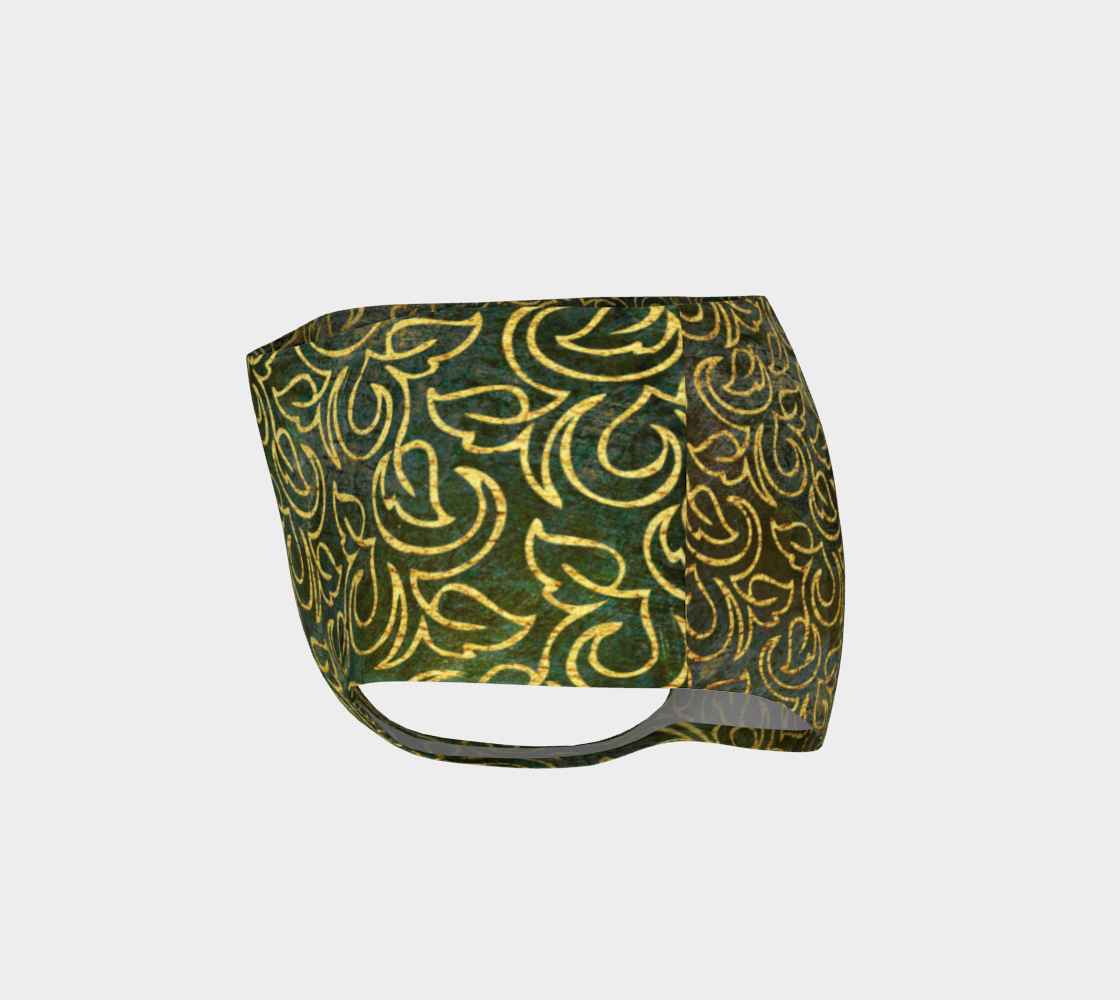 Classic Shabby-chic Damask Golden Leaves Pattern