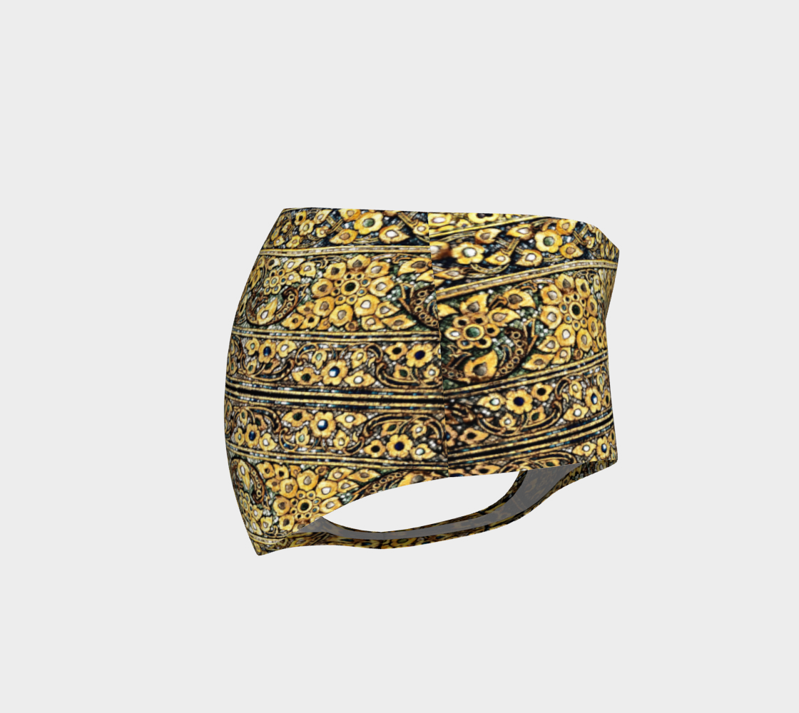 Antique Oriental Luxurious Glided Inlay floral Pattern