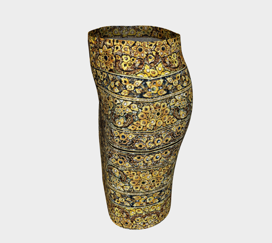 Antique Oriental Luxurious Glided Inlay floral Pattern