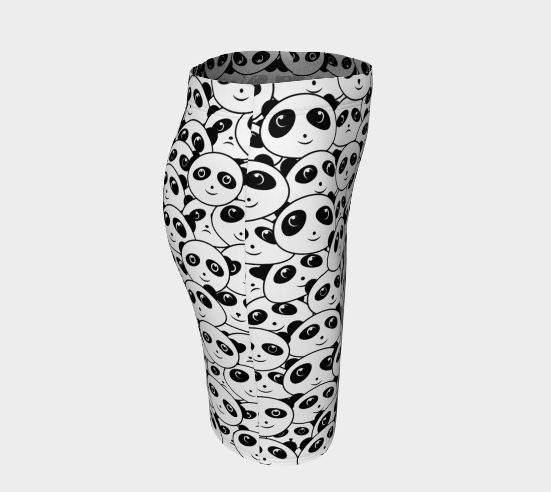 Panda Crowd Pandas Faces Cute Cartoon Pattern skirt