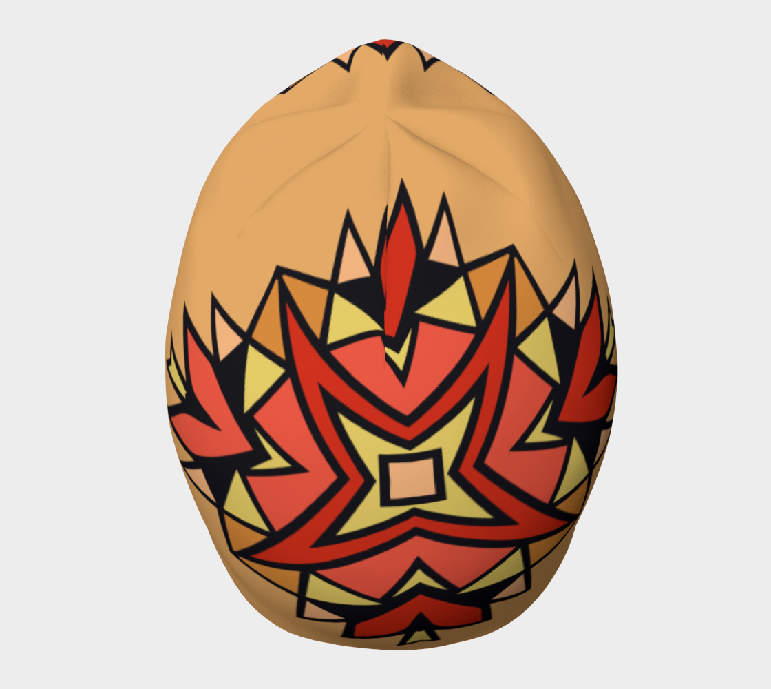 Native American Indian Tribal Design Beanie top side view