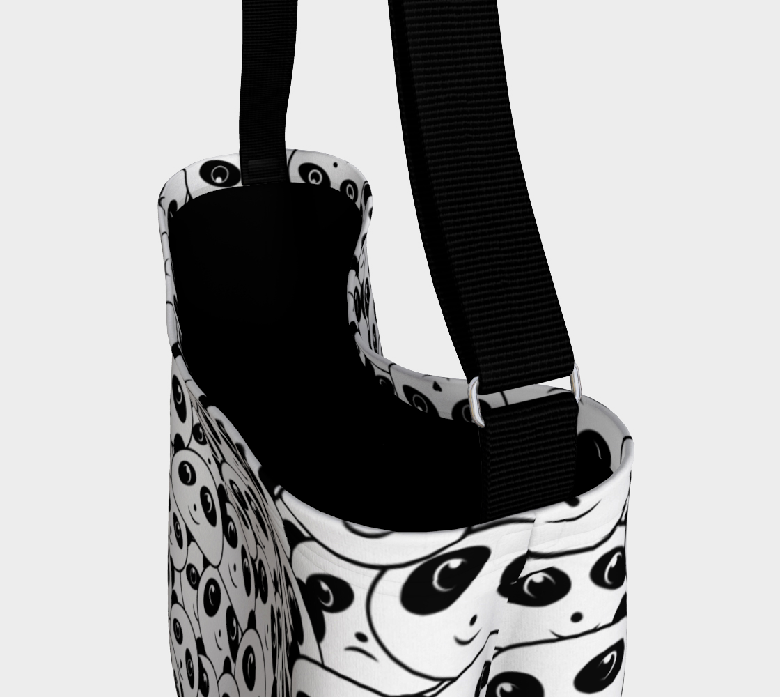 Panda Crowd Pandas Faces Cute Cartoon Pattern