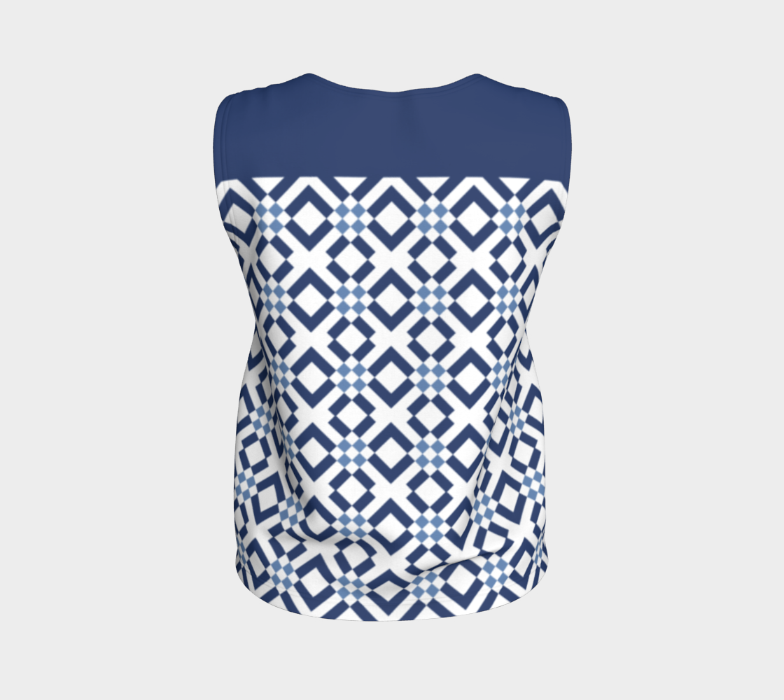 Classic Checkered Pattern Dark and Light Blue