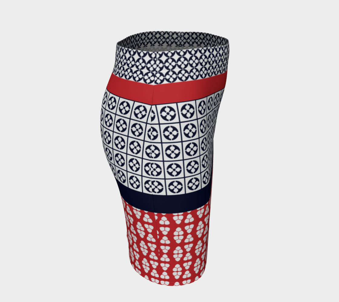 Japanese Style Ethnic Quilt Blue and Red