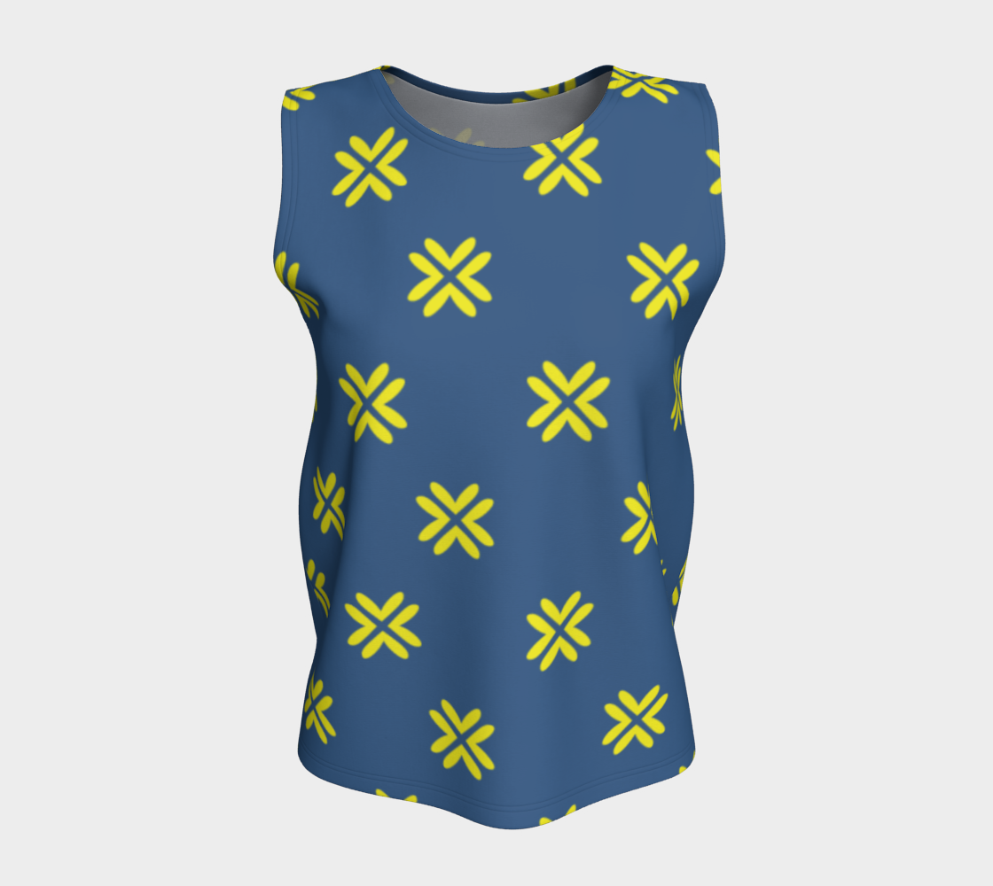 Minimal Elegant Modern Style Cross Pattern Blue Yellow