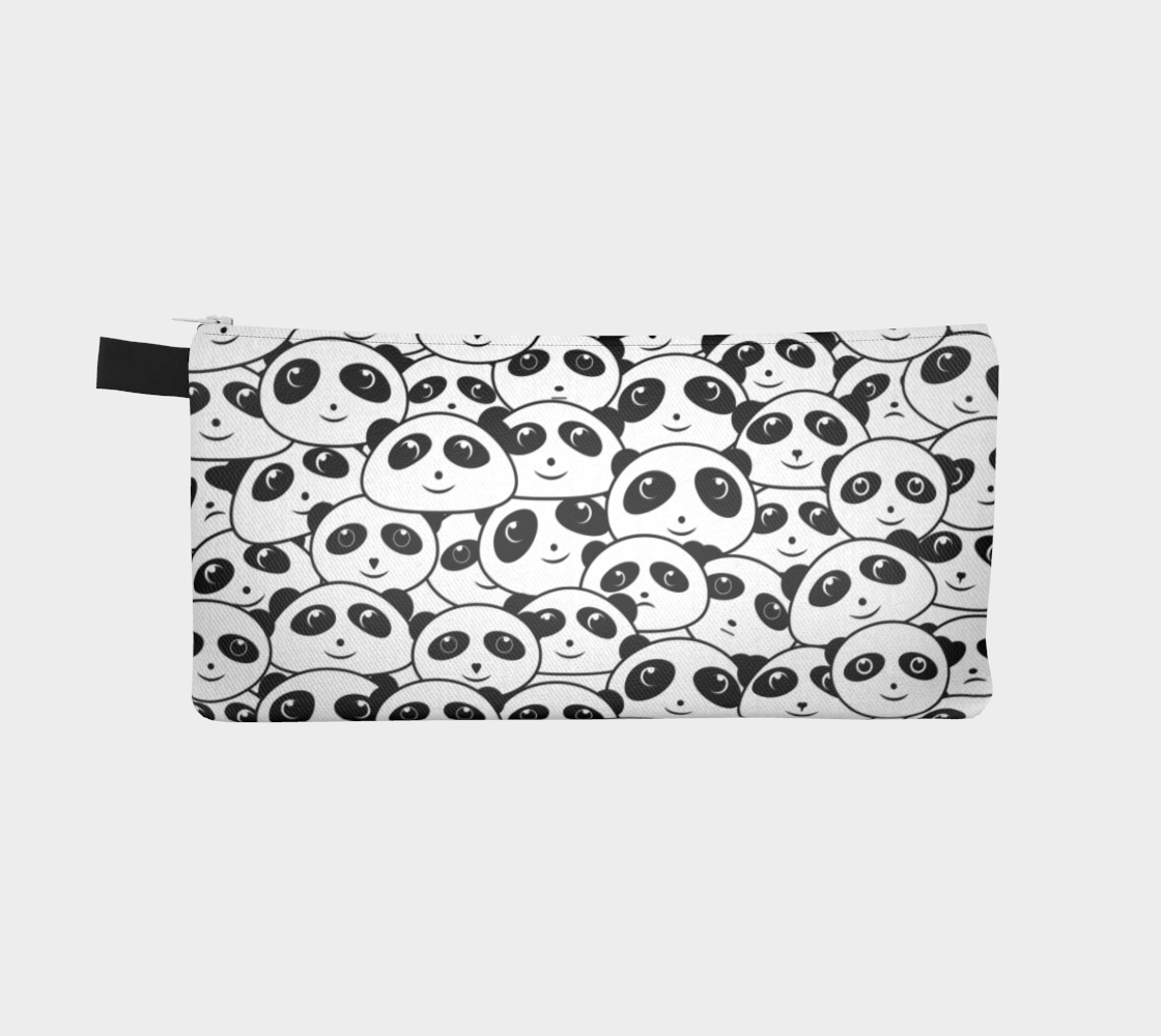 Panda Crowd Pandas Faces Cute Cartoon Pattern