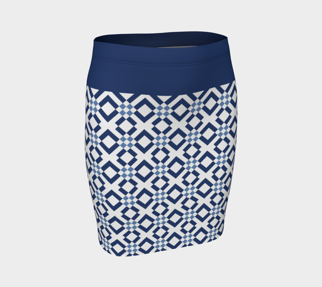 Classic Checkered Pattern Dark and Light Blue