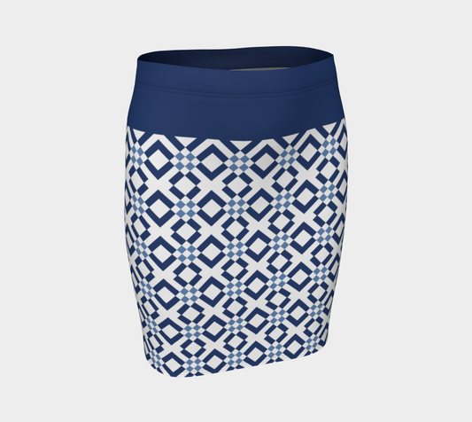 Classic Checkered Pattern Dark and Light Blue