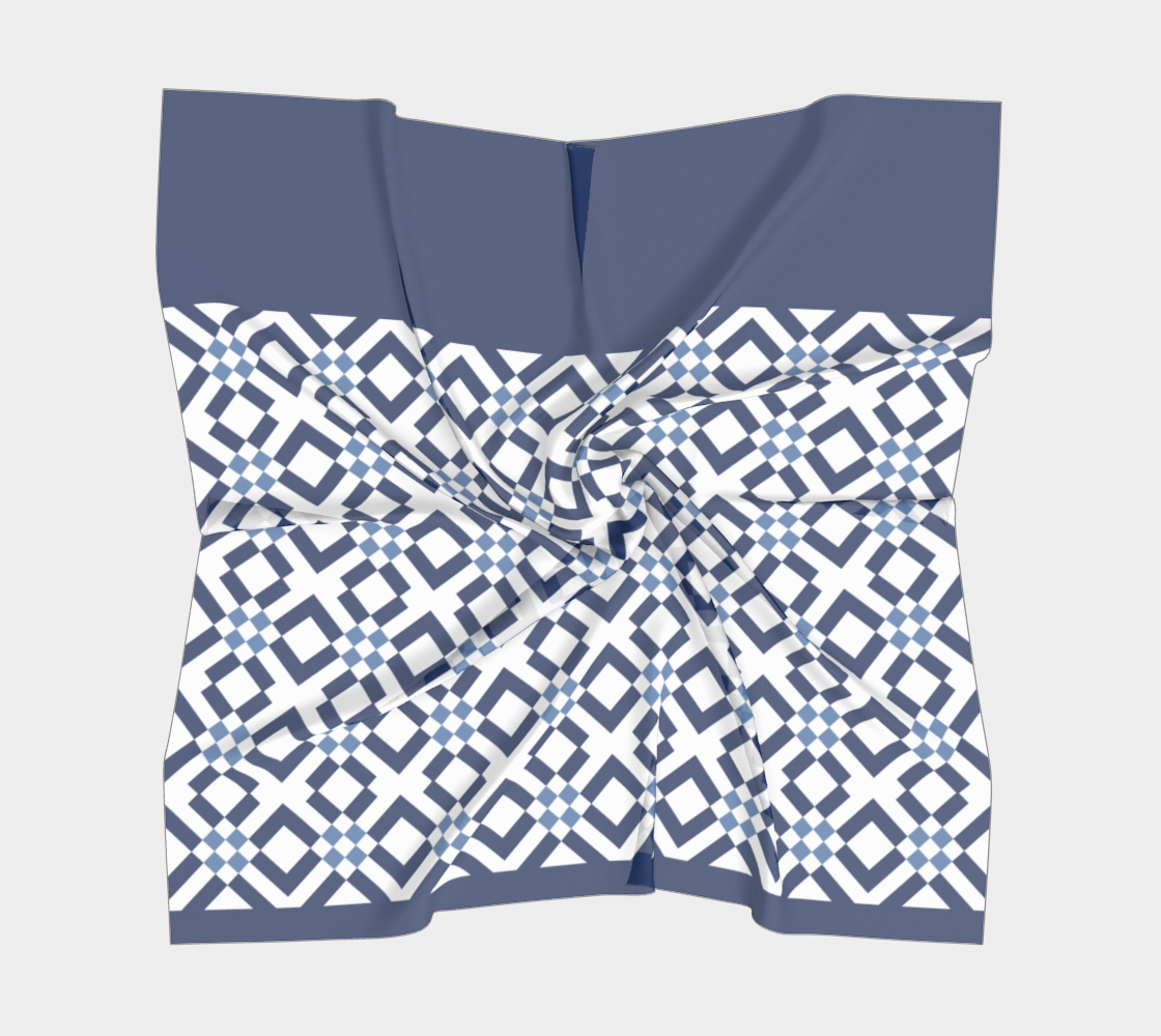 Classic Checkered Pattern Dark and Light Blue