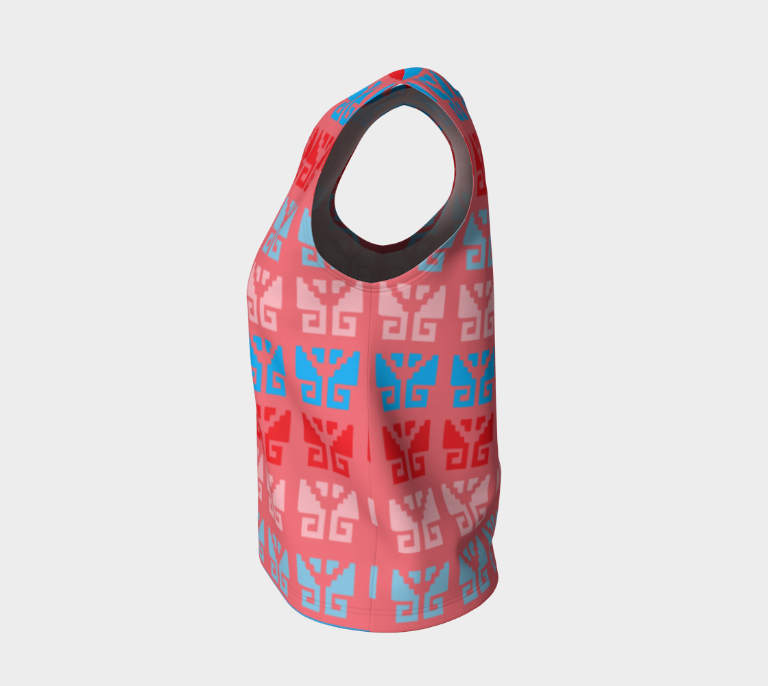 Aztec Ethnic Motif Pattern Pink Blue