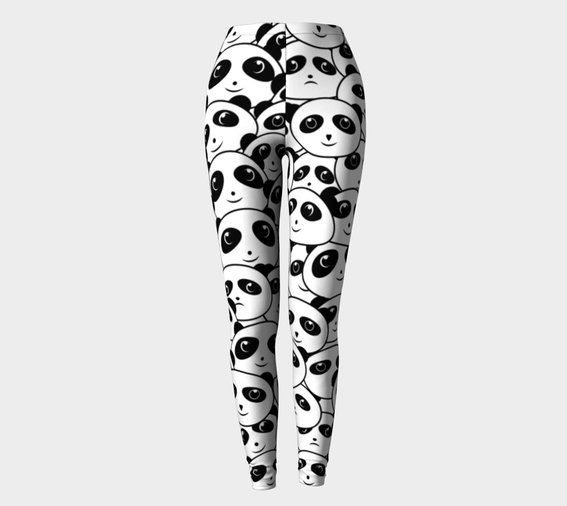 Panda Crowd Pandas Faces Cute Cartoon Pattern