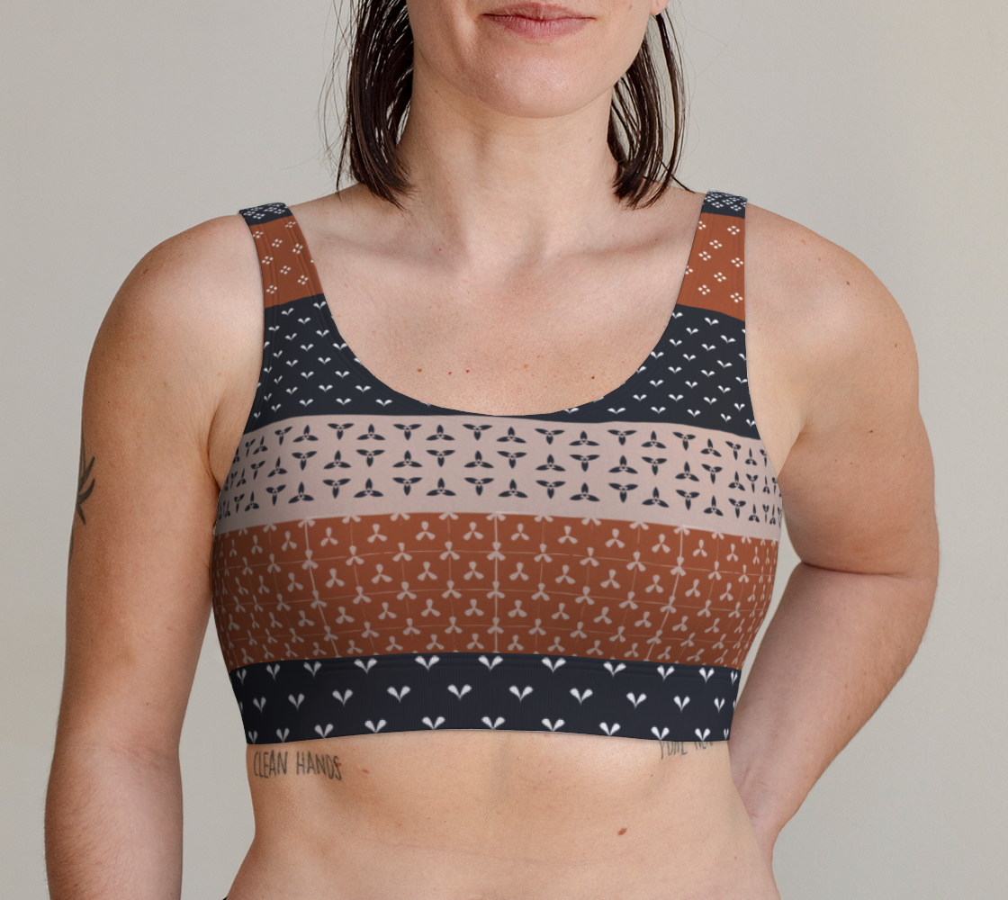 Japanese Patchwork Geometric Motif Stripes Pattern