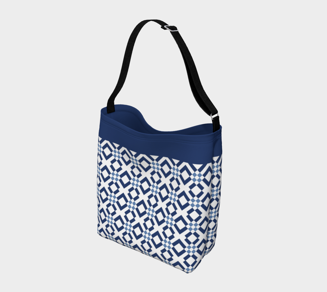 Classic Checkered Pattern Dark and Light Blue