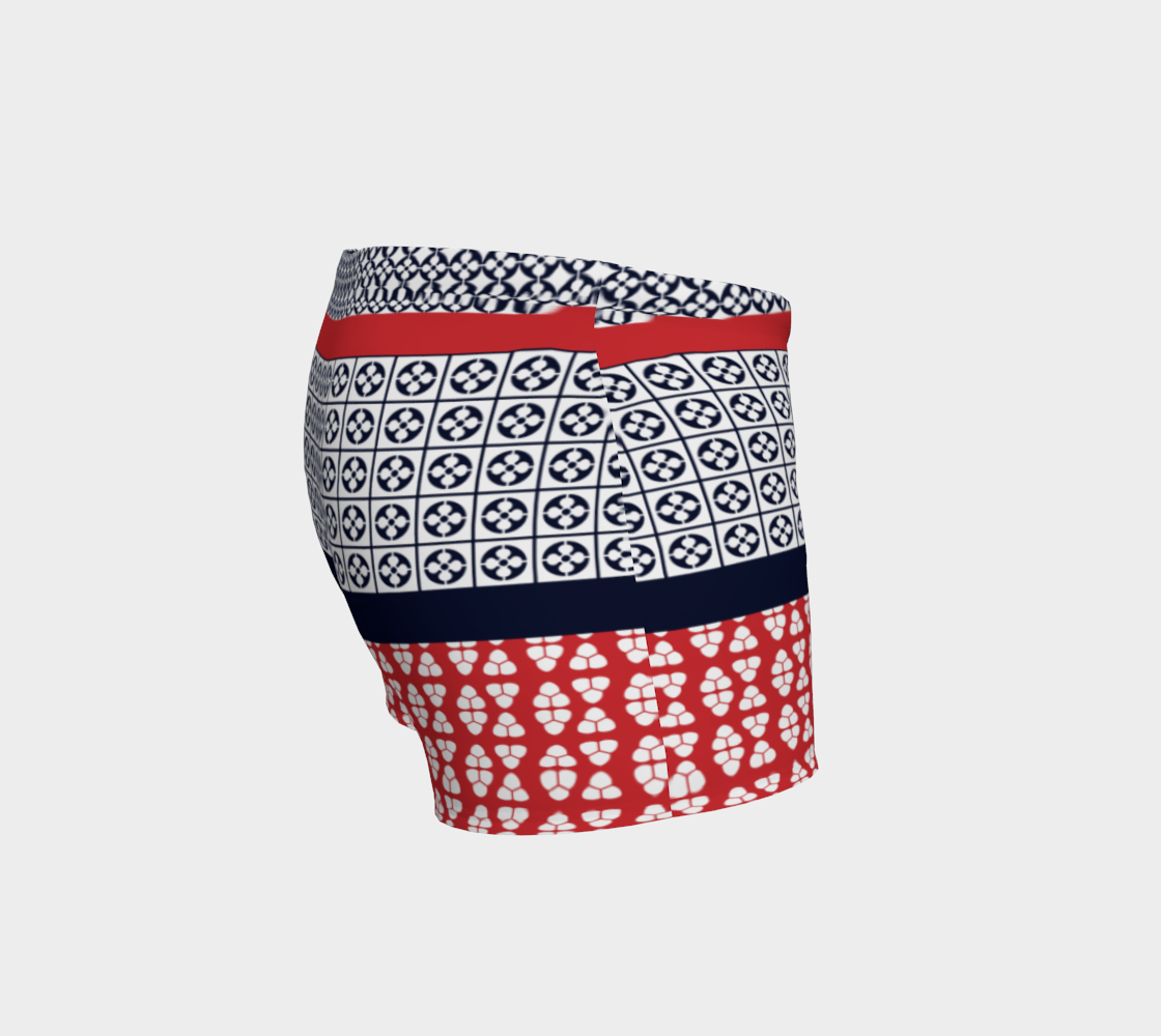 Japanese Style Ethnic Quilt Blue and Red