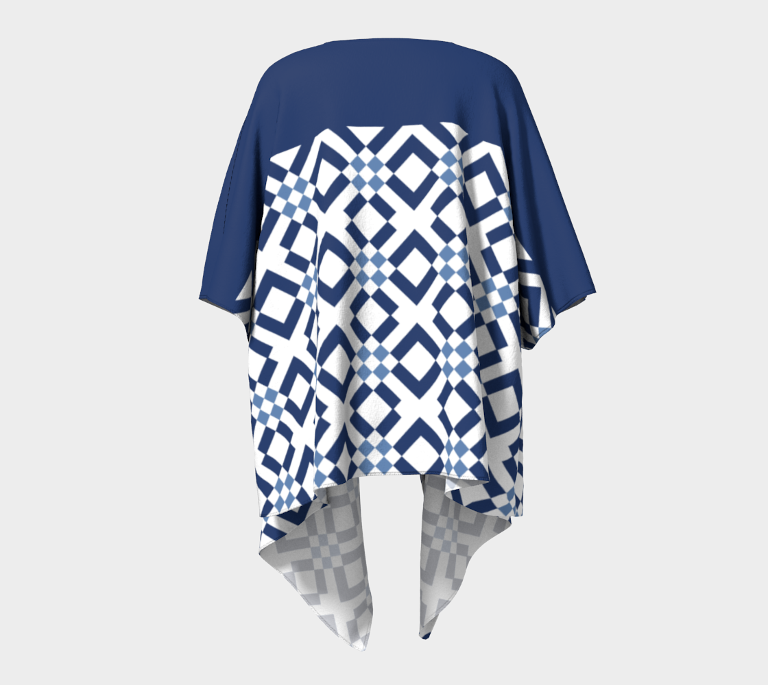 Classic Checkered Pattern Dark and Light Blue