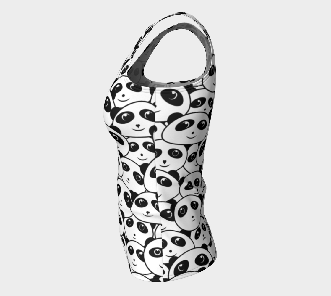 Panda Crowd Pandas Faces Cute Cartoon Pattern