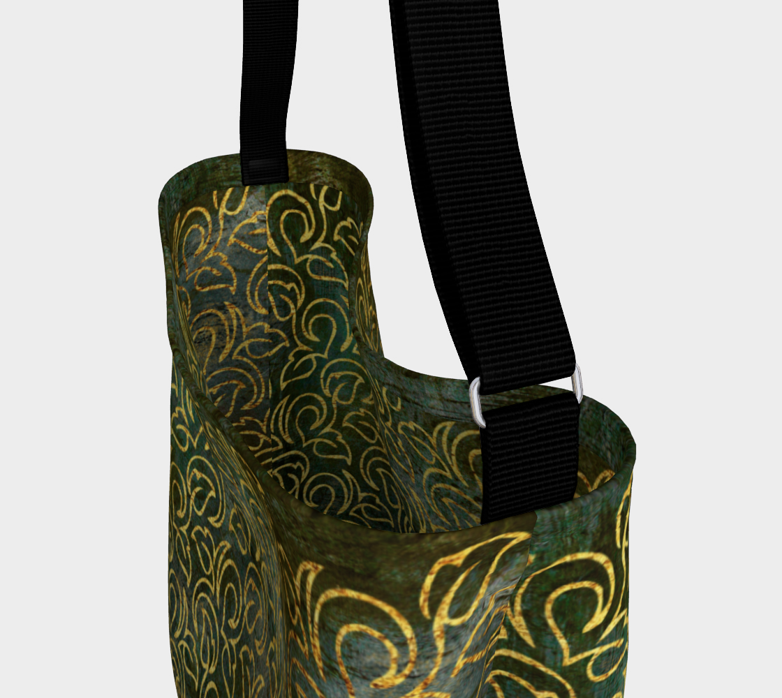 Classic Shabby-chic Damask Golden Leaves Pattern