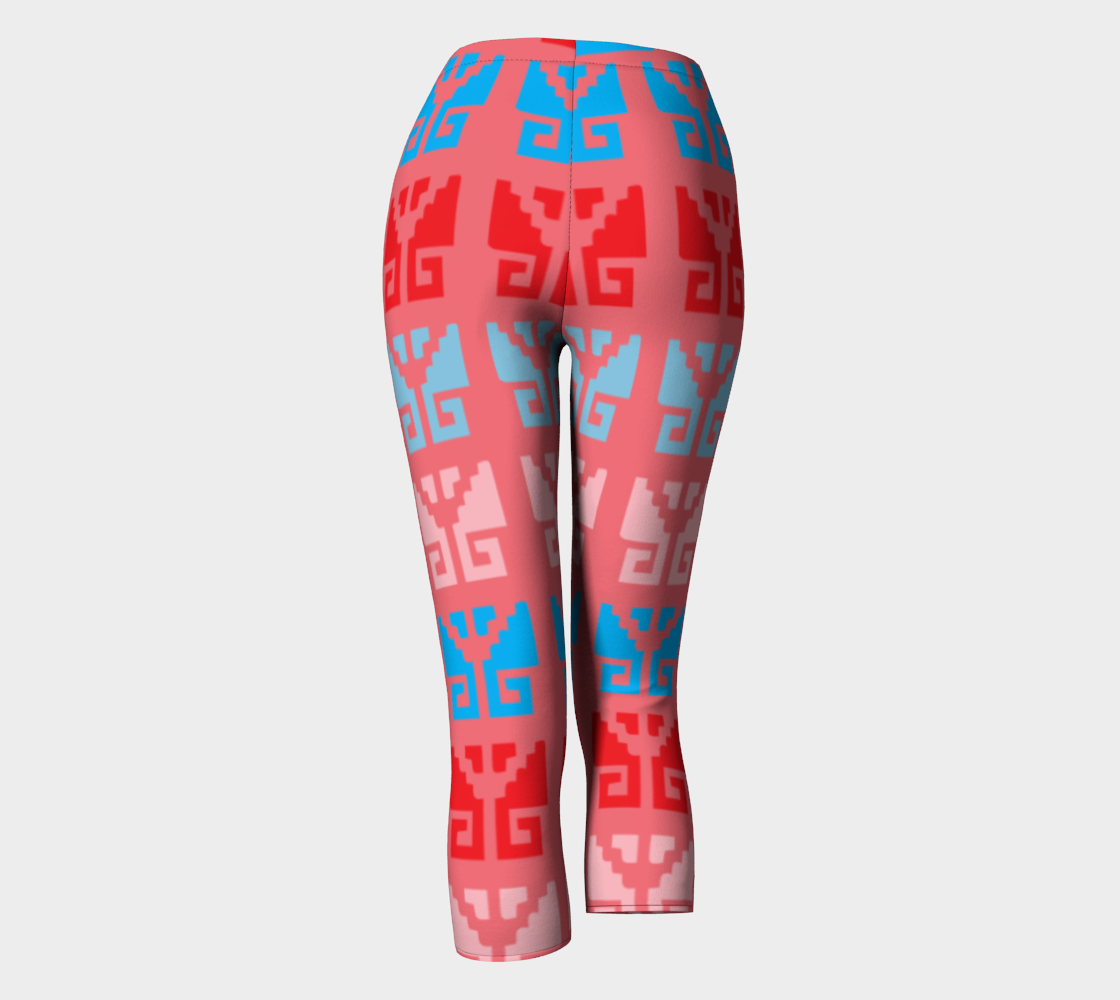Aztec Ethnic Motif Pattern Pink Blue
