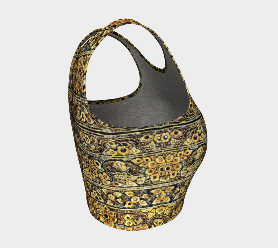 Antique Oriental Luxurious Glided Inlay floral Pattern