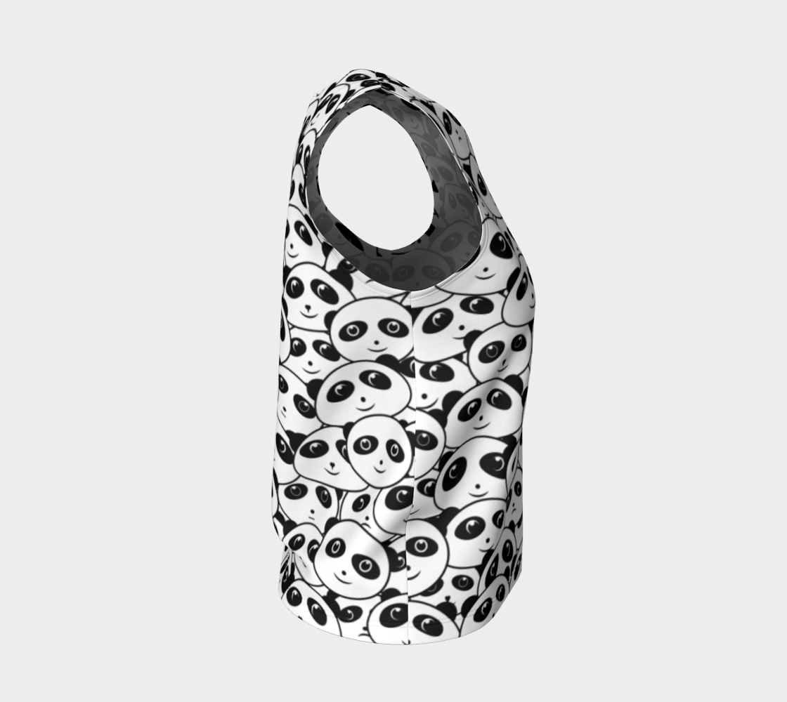 Panda Crowd Pandas Faces Cute Cartoon Pattern