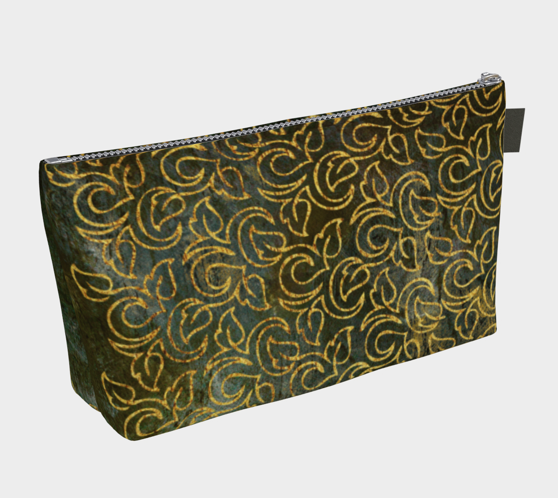 Classic Shabby-chic Damask Golden Leaves Pattern