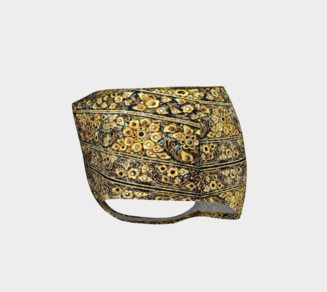 Antique Oriental Luxurious Glided Inlay floral Pattern